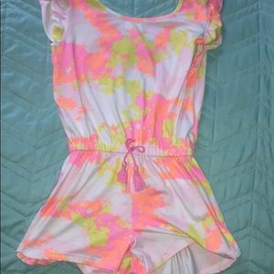 Girls tie die romper